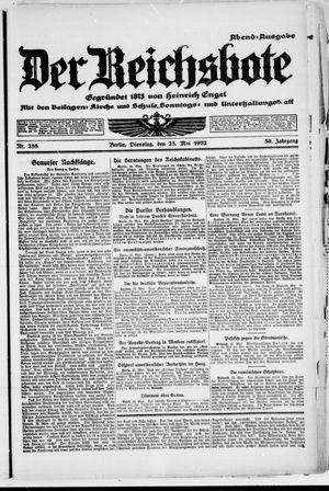 Der Reichsbote vom 23.05.1922