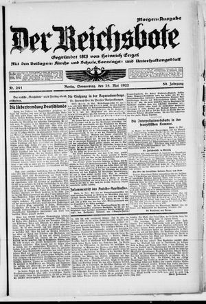 Der Reichsbote on May 25, 1922
