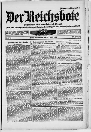 Der Reichsbote vom 03.06.1922