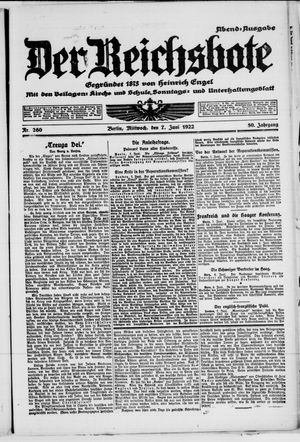 Der Reichsbote vom 07.06.1922
