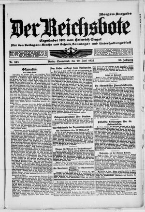 Der Reichsbote vom 10.06.1922