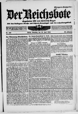 Der Reichsbote vom 13.06.1922