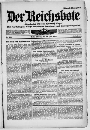 Der Reichsbote vom 19.06.1922