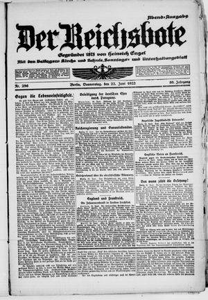 Der Reichsbote vom 22.06.1922