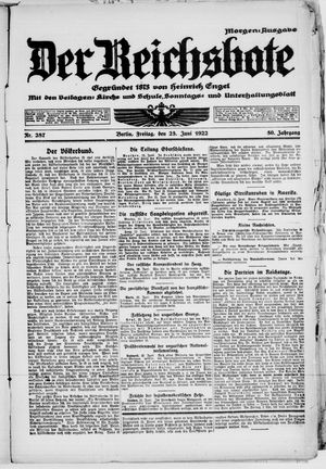 Der Reichsbote vom 23.06.1922