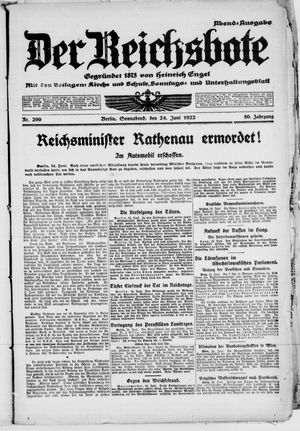 Der Reichsbote vom 24.06.1922