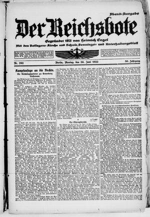 Der Reichsbote vom 26.06.1922