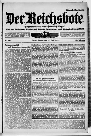Der Reichsbote on Jul 17, 1922