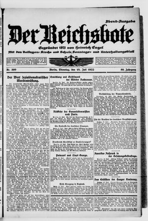 Der Reichsbote vom 18.07.1922
