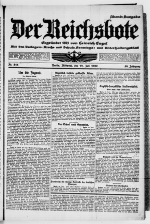 Der Reichsbote vom 19.07.1922