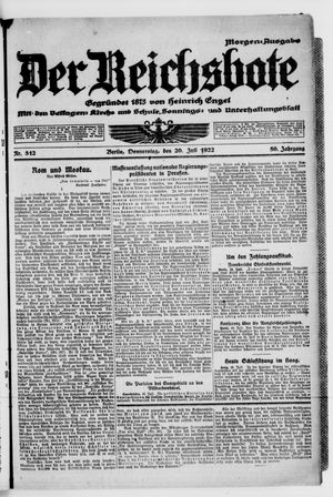 Der Reichsbote vom 20.07.1922
