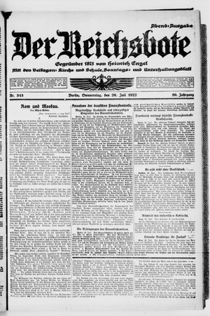 Der Reichsbote vom 20.07.1922