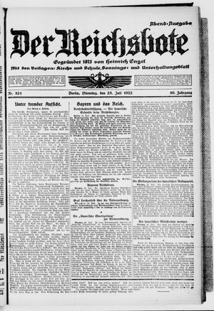 Der Reichsbote vom 25.07.1922