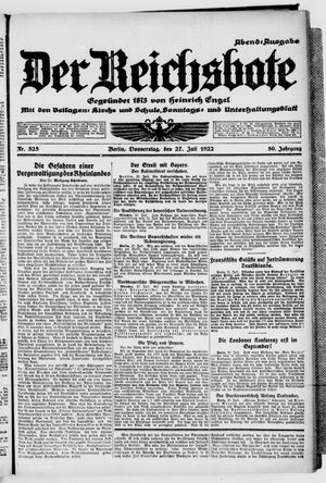 Der Reichsbote vom 27.07.1922