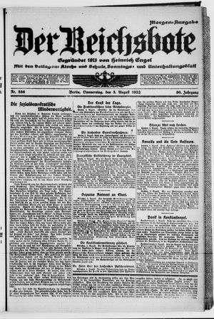 Der Reichsbote vom 03.08.1922