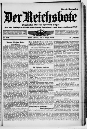 Der Reichsbote vom 07.08.1922