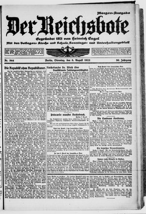 Der Reichsbote vom 08.08.1922