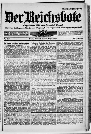 Der Reichsbote vom 09.08.1922