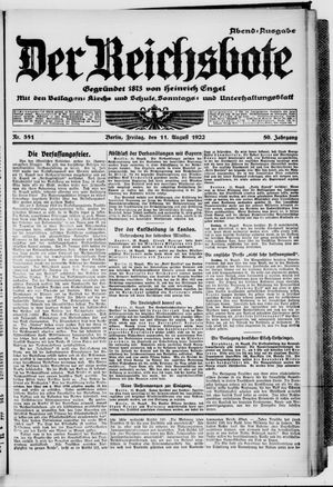 Der Reichsbote vom 11.08.1922