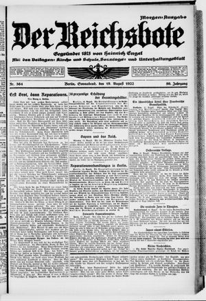 Der Reichsbote vom 19.08.1922