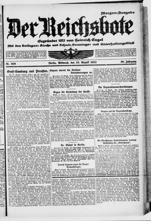 Der Reichsbote vom 23.08.1922