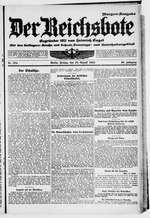 Der Reichsbote vom 25.08.1922