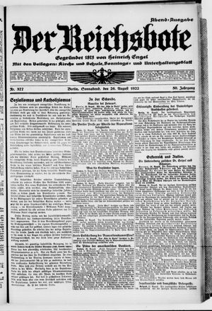 Der Reichsbote vom 26.08.1922