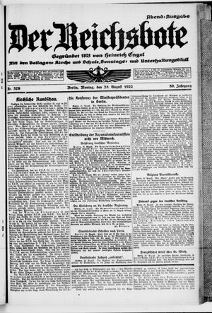 Der Reichsbote vom 28.08.1922