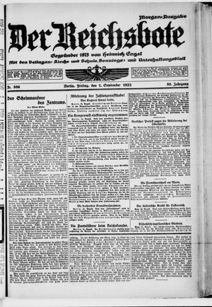 Der Reichsbote vom 01.09.1922