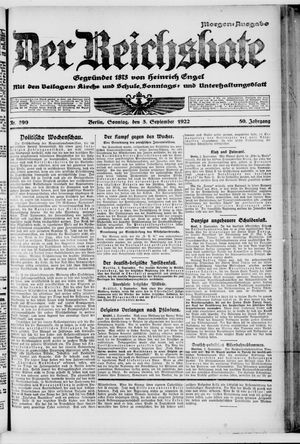 Der Reichsbote vom 03.09.1922