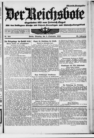 Der Reichsbote vom 05.09.1922