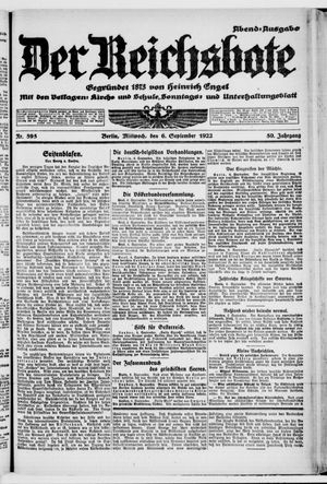 Der Reichsbote vom 06.09.1922