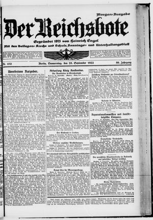 Der Reichsbote vom 28.09.1922