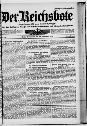 Der Reichsbote vom 30.09.1922