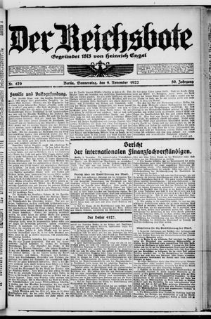 Der Reichsbote vom 09.11.1922