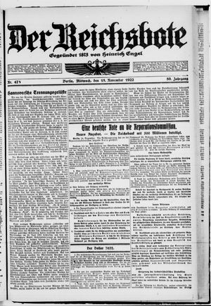 Der Reichsbote vom 15.11.1922