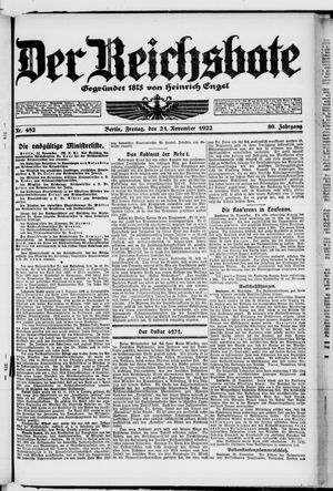 Der Reichsbote vom 24.11.1922