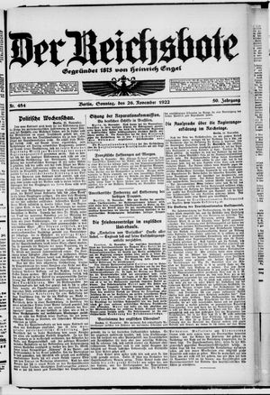 Der Reichsbote vom 26.11.1922