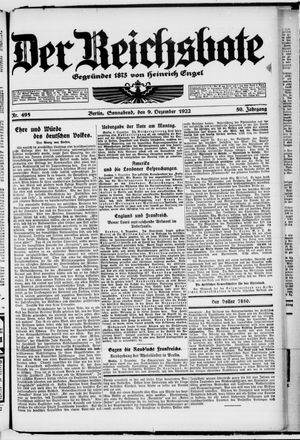 Der Reichsbote vom 09.12.1922