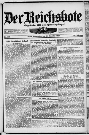 Der Reichsbote vom 28.12.1922