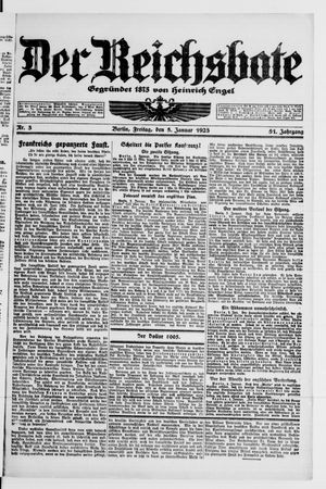 Der Reichsbote vom 05.01.1923