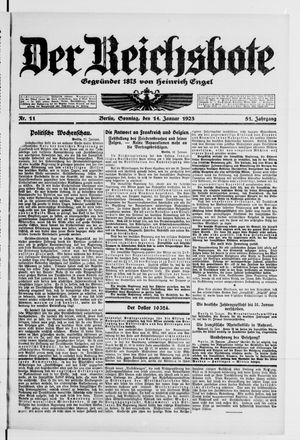 Der Reichsbote vom 14.01.1923
