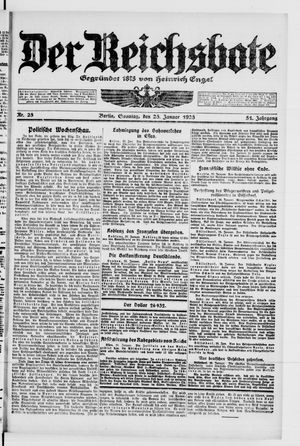 Der Reichsbote on Jan 28, 1923