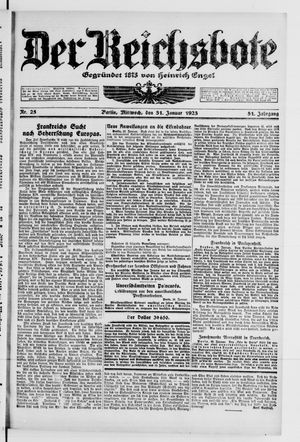 Der Reichsbote vom 31.01.1923