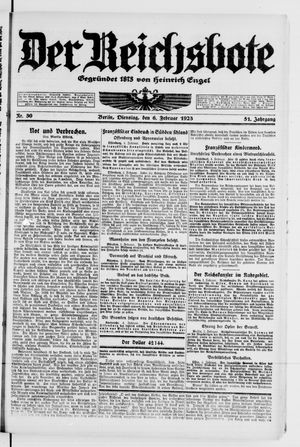 Der Reichsbote vom 06.02.1923