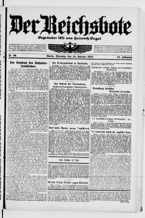 Der Reichsbote vom 13.02.1923