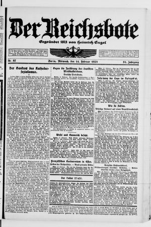 Der Reichsbote on Feb 14, 1923