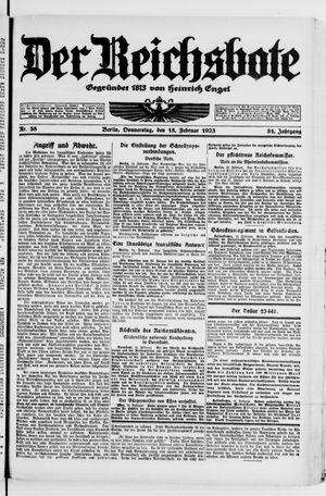 Der Reichsbote vom 15.02.1923