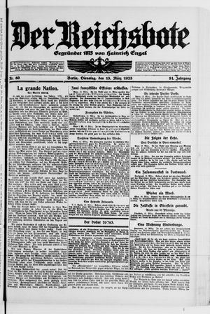 Der Reichsbote on Mar 13, 1923