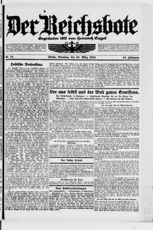 Der Reichsbote on Mar 25, 1923